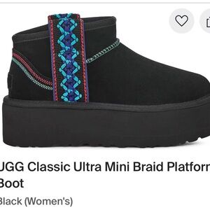 UGG classic ultra mini braid platform boot